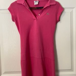 Lacoste pink short sleeve polo free size 34